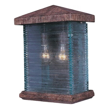 Maxim Two Light Earth Tone Clear Glass Outdoor Wall Light 48734CLET